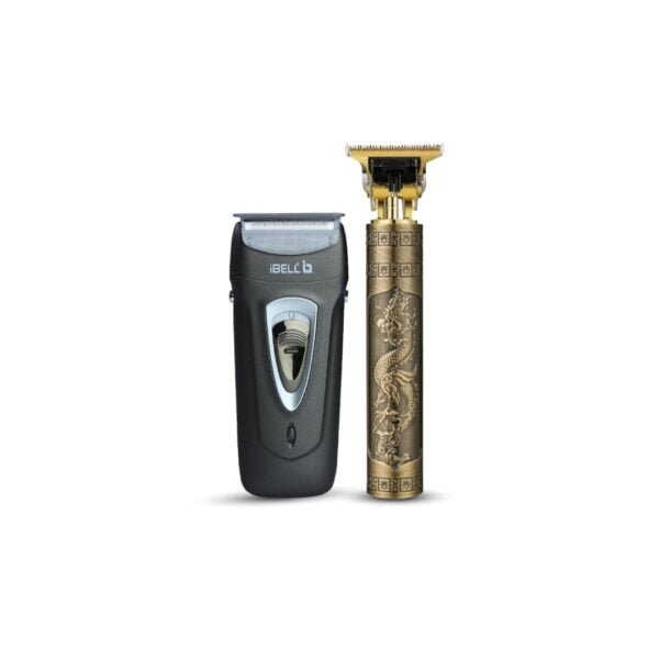 iBELL Men's Shaver & Vintage T9 Metal Hair Cutting Trimmer Combo